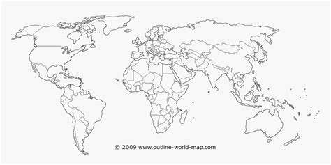 High Resolution World Map Outline Pdf Hd Png Download World Map