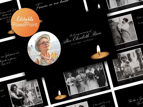 Funeral Slideshow Powerpoint Template Funeral Video With Etsy