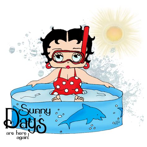 Betty Boop In Pool To Cool Off Betty Boop Cartoon