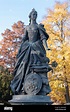 Germany, Saxony-Anhalt, Zerbst, bronze statue, Friederike Auguste ...