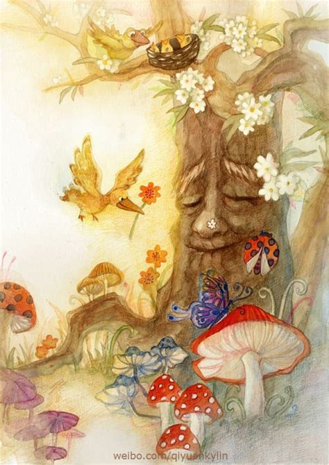 Mushrooms Elves And Fairies Psy Art Mushroom Art Fairytale Art