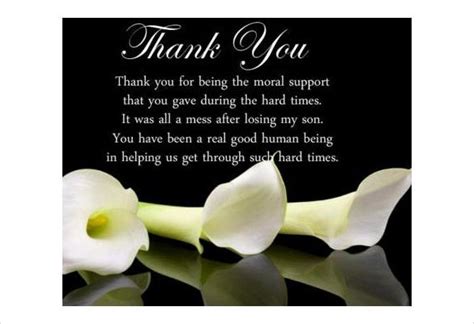 How To Write Thank You Cards For Funeral Free And Premium Templates