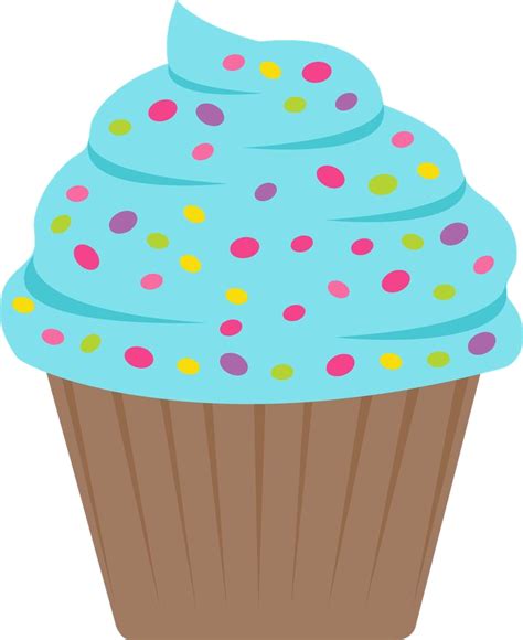 Birthday Cupcakes Clip Art American Muffins Cute Png Vector Clipart
