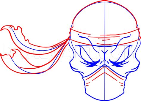How To Draw A Ninja Skull Step By Step Drawing Guide By Dawn Dragoart