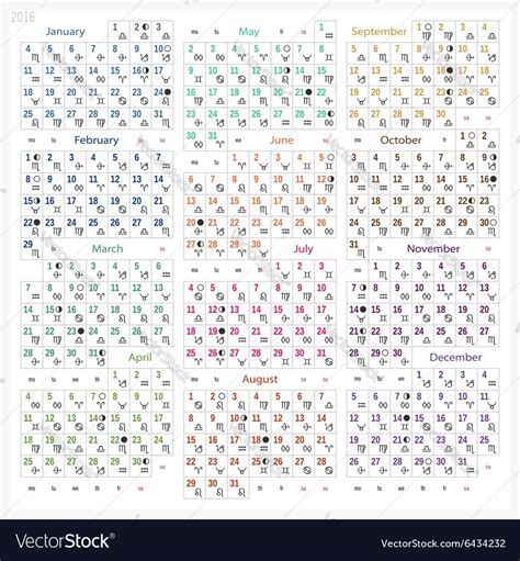 Printable 2021 Calender With Zodiacs Signs Calendar Printables Free