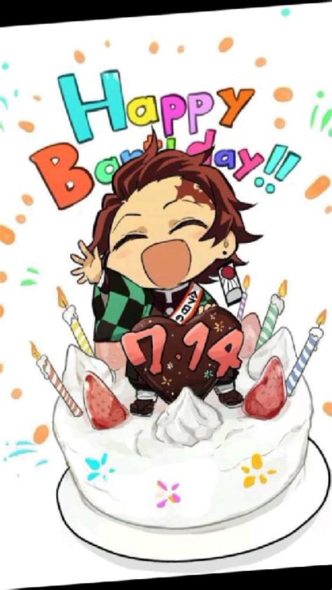 Kny Happy Birthday Tanjiro 14th July🥰🥳🎉 In 2022 Cake Birthday