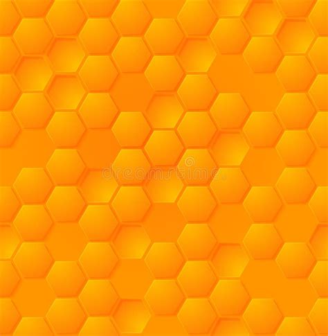 Vector Abstract Honey Hexagon Seamless Pattern Eps Stock Vector