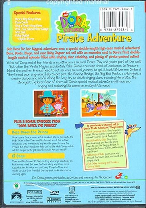 Dora The Explorer Pirate Adventure Dvd 2004 Ebay