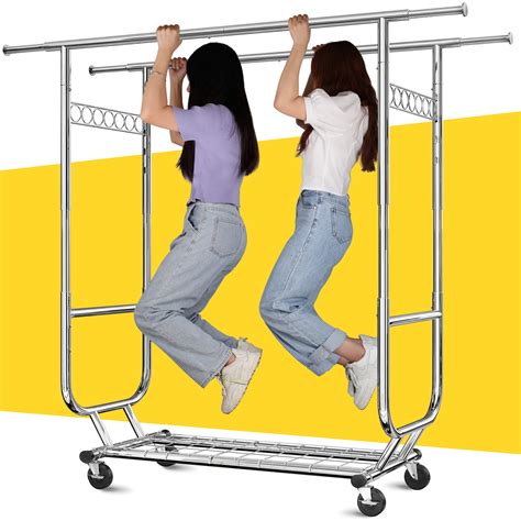 600 Lbs Raybee Clothes Rack Heavy Duty Garment Rack Rolling Commercial