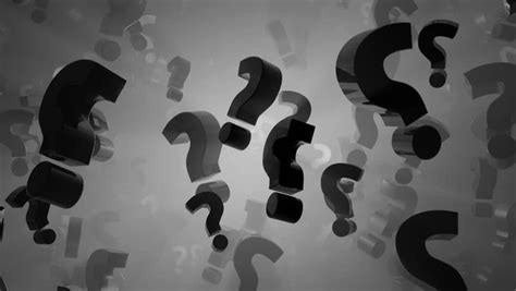 Question Marks Black And White Looping Animated Background