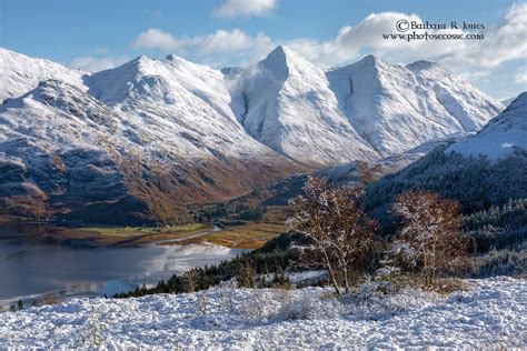 Five Sisters Of Kintail Snow Scene Mam Ratagan Scottish Highlands