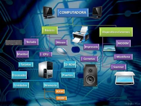 Mapa Conceptual De Los Componentes Internos De Una Computadora