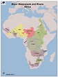 Map of Africa with Rivers - Blank World Map