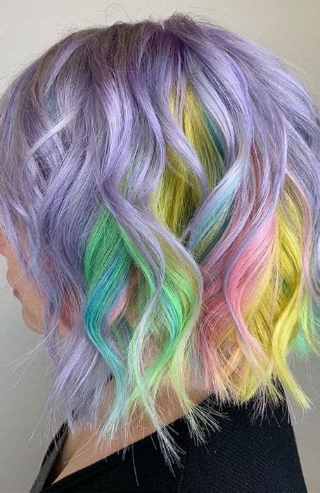15 Cool Rainbow Hair Color Ideas For Festival Goers Short Rainbow
