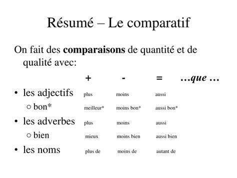 Ppt Le Comparatif Powerpoint Presentation Free Download Id4251352