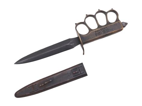 Sold At Auction A Ww1 Us Mk 1 Trench Knife Knuckle Dagger 1918