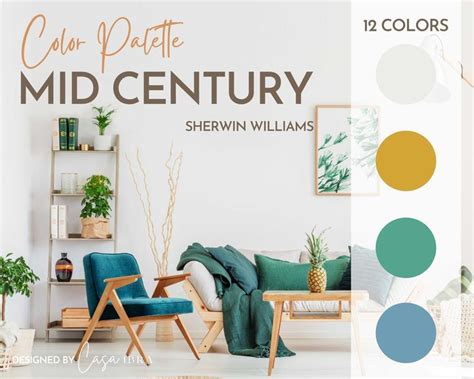Mid Century Modern Color Palette Sherwin Williams Interior Paint
