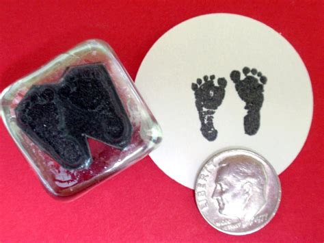 Tiny Baby Feet Rubber Stamp Baby Footprint Stamp By Etsy