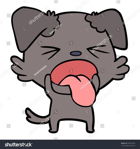 Cartoon Disgusted Dog Stock Vector Royalty Free 649447030