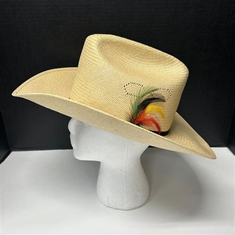Stetson Accessories Vtg Stetson Roadrunner Straw Cowboy Hat W