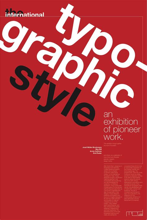 Swiss Style International Typographic Style Simplistic Poster Design