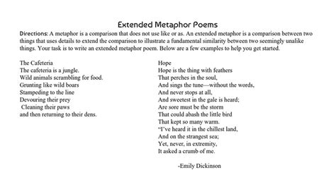 Writing A Metaphor Poem Template Sitedoct Org