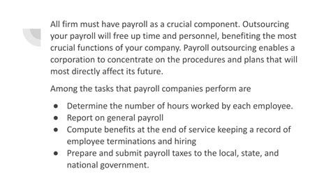 Ppt Benefits Of Payroll Outsourcing In Dubai Powerpoint Presentation Id