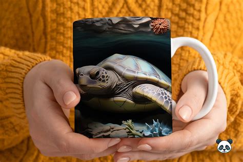 3D Sea Turtle Mug Wrap Sublimation Graphic By Pandastic Creative Fabrica