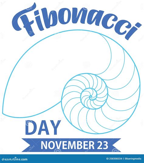 Fibonacci Day Poster Design Stock Vector Illustration Of Awareness