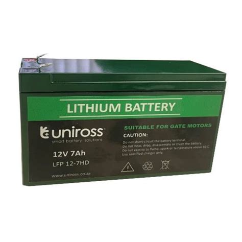 Uniross 12v 7ah 15a Discharge Lithium Lifepo4 Battery Compatible