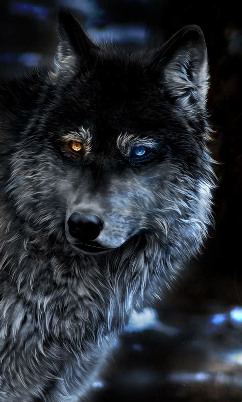 Tons of awesome wolf 4k desktop wallpapers to download for free. 1280x2120 Wolf Heterochromia Fantasy iPhone 6+ HD 4k ...