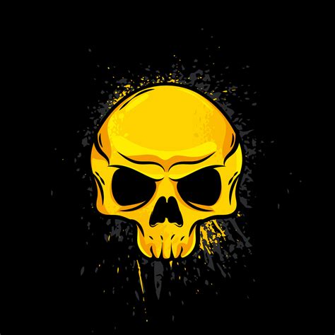 2932x2932 4k Gold Skull Ipad Pro Retina Display Wallpaper Hd Artist 4k