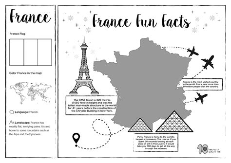 France Free Lesson Plan And Worksheets 10 Minutes Of Quality Time