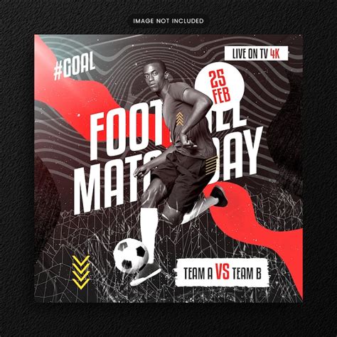 Premium Psd Football Match Day Soccer Flyer Social Media Template