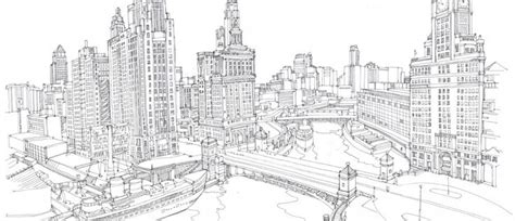 (click on the picture to see a. detailed fine line drawing cityscape - Google Search ...