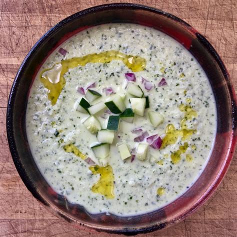 chilled cucumber soup with yogurt and summer herbs | Eat seasonal, Cucumber, Chilled soup