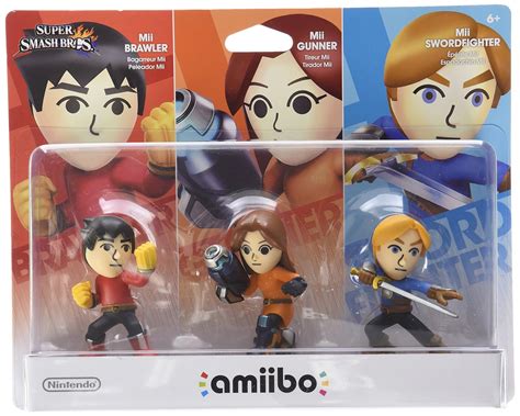 Kit 3 Figuras Amiibo Mii Super Smash Bros Nintendo Wii U 89900 En