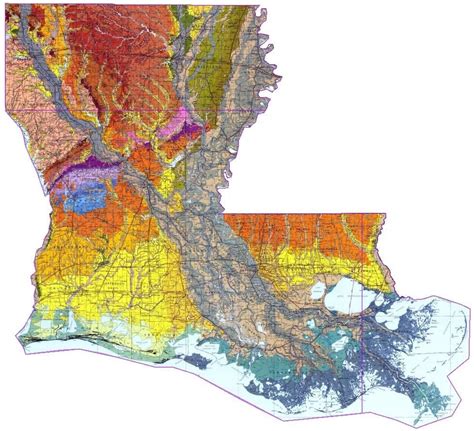 Louisiana Geologic Map Louisiana Wetland River Boat
