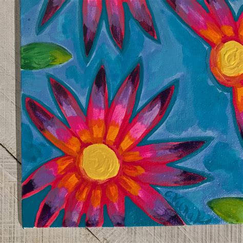Flower Painting Flower Wall Art Floral Painting Floral Wall Etsy