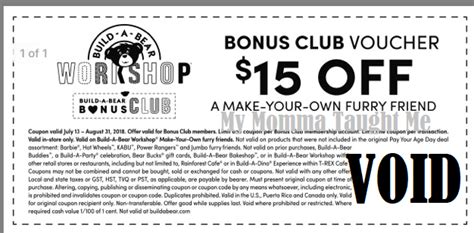 Off Build A Bear Coupon Offered To Members Check Your Emails My