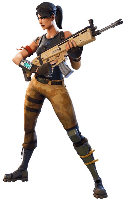 Fortnite Girl Character With Gun Png Transparente Stickpng