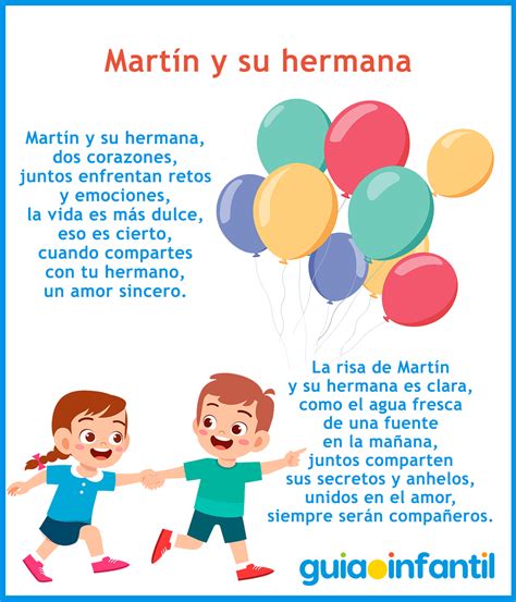 7 Poemas Cortos Para Niños De Nombre Martín Sobre El Amor De Hermanos