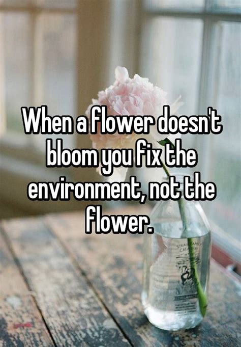 When A Flower Doesnt Bloom You Fix The Environment Not The Flower