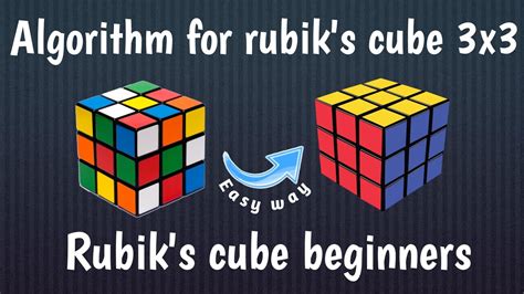 Algorithm For Rubiks Cube 3×3 Rubiks Cube Beginners 5 Steps Jr