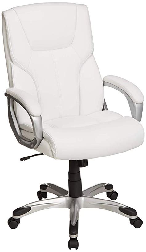 A basic rolling chair for sitting at a computer desk. Amazon.com: AmazonBasics High-Back Executive Swivel Office ...
