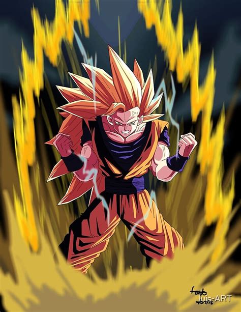 Goku Ssj3 Full Power Posters By Luis Art Redbubble