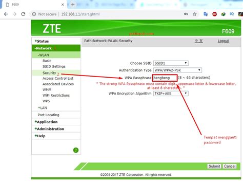 Bagi pengguna wifi dari indihome mungkin sudah familiar dan tak asing dengan zte f609. Cara Setting Modem ganti Password Wifi Indihome ZTE dari ...