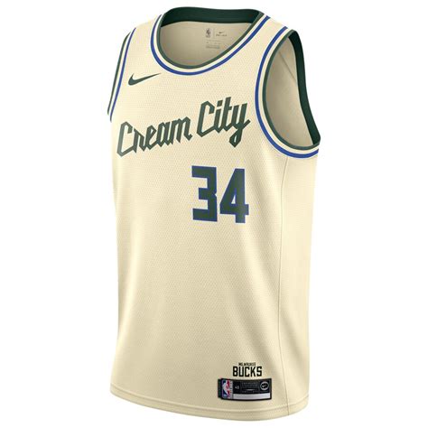 The bucks will wear their cream city city edition uniforms at home on jan. Giannis Antetokounmpo Milwaukee Bucks Nike 2019/20 ...