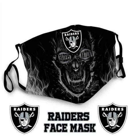 Raiders Raiders Nation Face Mask Sport Nfl Reusable Face Mask