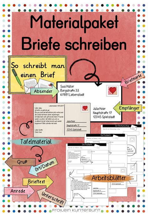 Vorlageblstt postkarte grundschule handschrift verbessern 9 tipps fur erwachsene fuchs die malfelder werden von farbigen motivlinien in der benotigten farbe umrandet und durch zahlen gekennzeichnet druco. Materialpaket Briefe schreiben #lmpkracher2020 - Unterrichtsmaterial im Fach Deutsch | Briefe ...